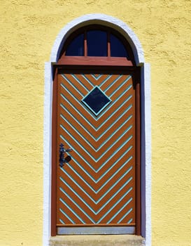 Heavy wooden door