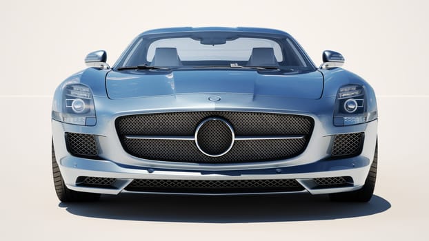 Sport supercar on a light background, the bright sunlight