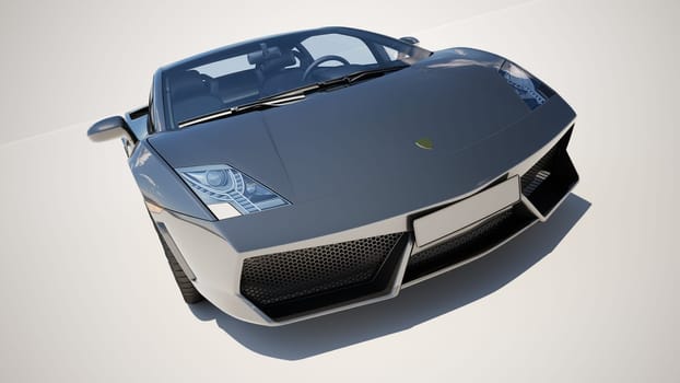 Sport supercar on a light background, the bright sunlight