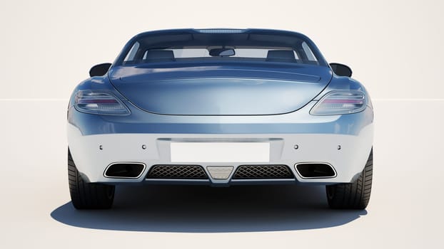 Sport supercar on a light background, the bright sunlight