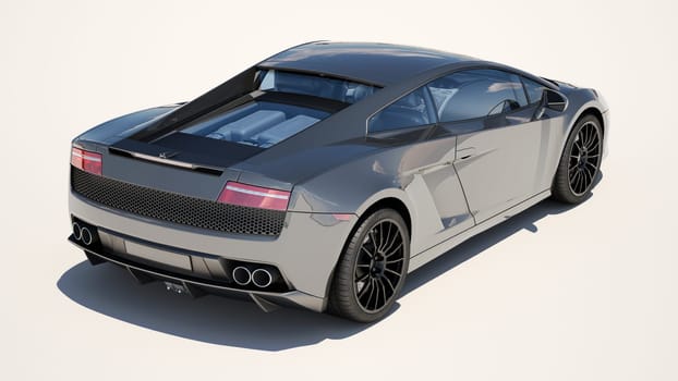 Sport supercar on a light background, the bright sunlight