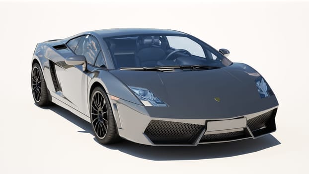 Sport supercar on a light background, the bright sunlight