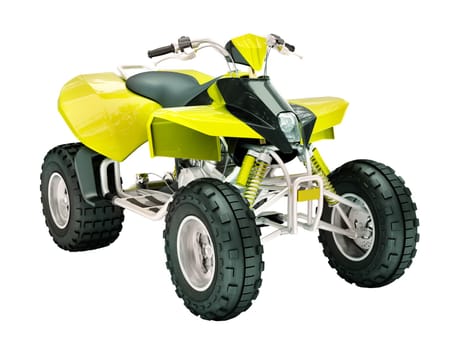 Sports quad bike isolated on a light background
