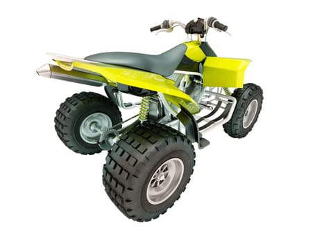 Sports quad bike isolated on a light background