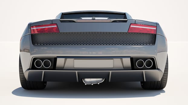 Sport supercar on a light background, the bright sunlight