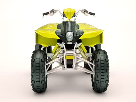 Sports quad bike on a light background