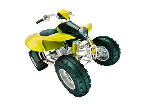 Sports quad bike isolated on a light background
