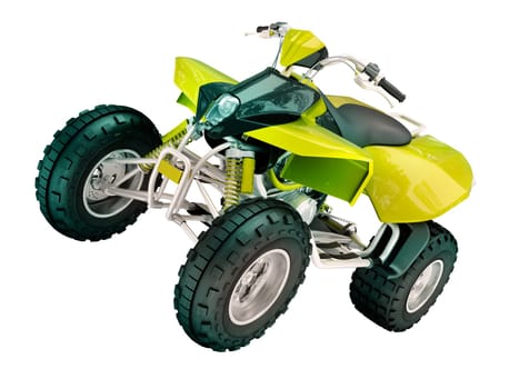 Sports quad bike isolated on a light background
