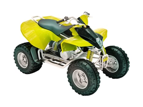 Sports quad bike isolated on a light background