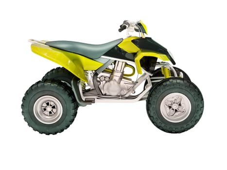 Sports quad bike isolated on a light background