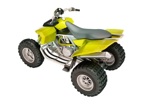 Sports quad bike isolated on a light background