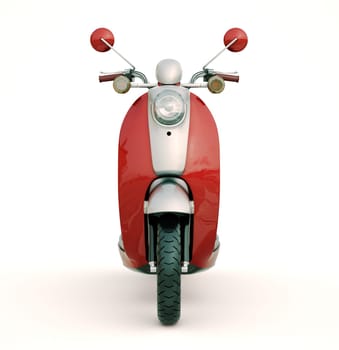 Modern classic scooter on a light background