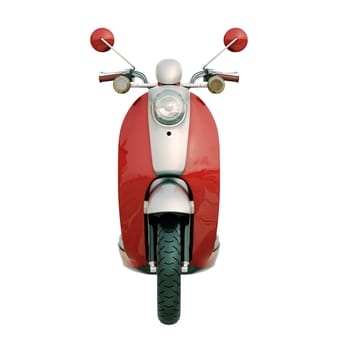 Modern classic scooter isolated on a white background
