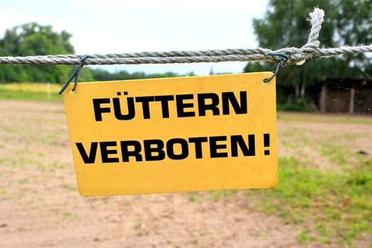 Feeding forbidden