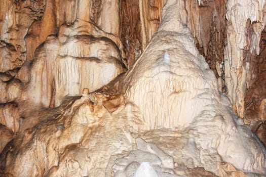 Javorice caves are located in central Moravia, about 10 miles west of Litovle city. Underground cave system Javorice a complex of corridors, domes and divides. Cave excel beautiful stalactite formations. Javorice, Moravia, Czech republic.