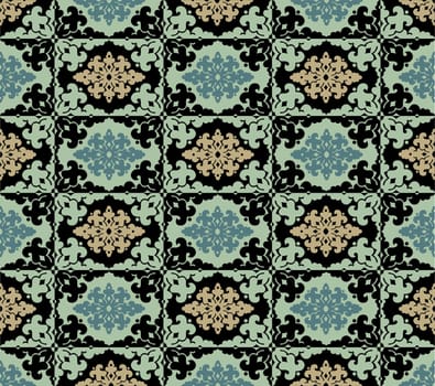 abstract geometric pattern created with traditional motifs