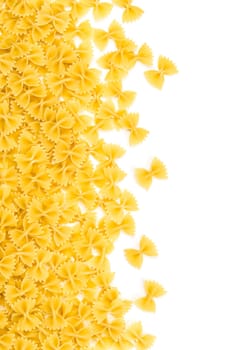 Pasta on a white background