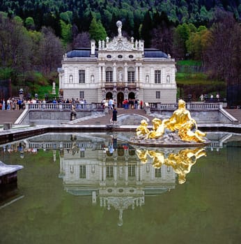 Linderhof castle in Bavaria, Germany