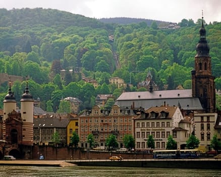 River Neckar and Old Bridge in Heidelberg, Germany