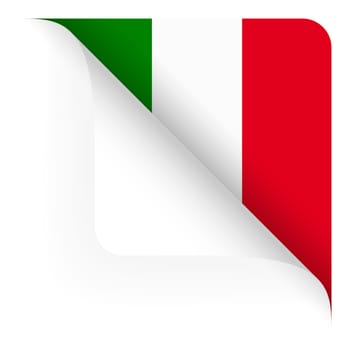 Paper - corner rounded at the top - country flag Italy