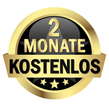 Button with banner " 2 MONTHS FREE """
