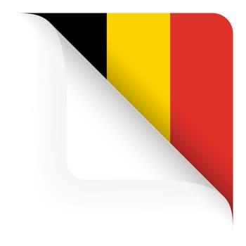 Paper - Corner rounded at the top - Country flag Belgium