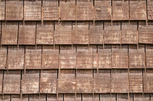 Background and wall of shingles with wood