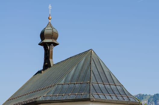 Roof of the chapel of St. James in Haldensee Tyrol