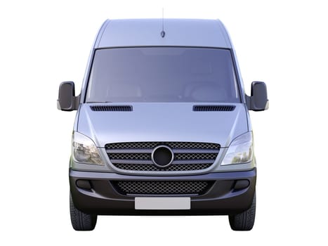 Modern commercial van on a light background