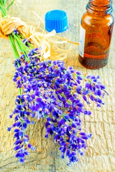 Lavender,fresh bouquet with fragrance oil