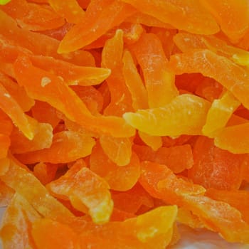 Detail of dried orange apricot mandarin fruit