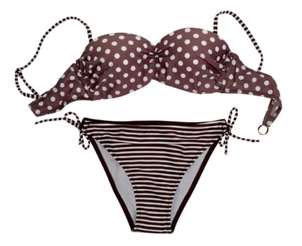 Fashionable women's swimsuit isolated on white background