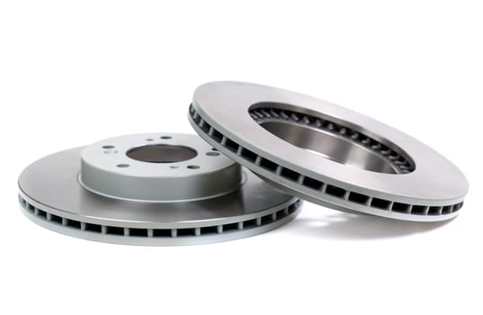 Car brake disc isolated on white backgroun