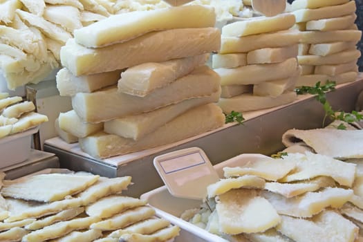 Salted fish ready for sale on the market