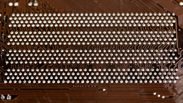 Electronic Circuit Board close-up. Shallow depth of field.