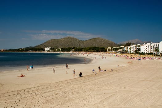 Beach in the bay of Alcudia