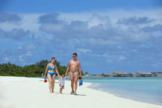 tropical beach with white sand at summer