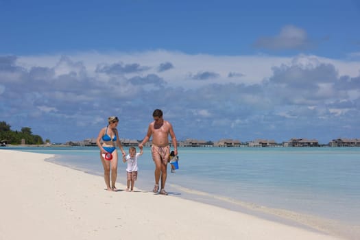 tropical beach with white sand at summer