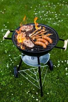 Cooking on the barbecue grill