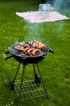 Cooking on the barbecue grill