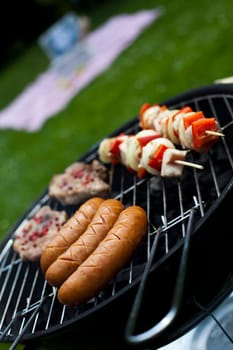 Cooking on the barbecue grill