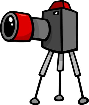 Cartoon Illustration of Photographic Camera Clip Art