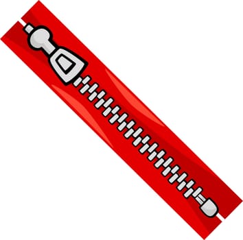 Cartoon Illustration of Zipper Clip Art