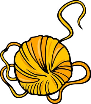 Cartoon Illustration of Yarn of Wool Clip Art