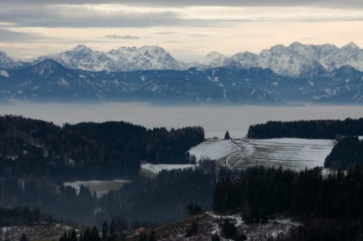 View over the Carinthian Alps