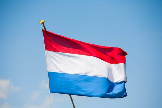 Flag of the Netherlands waving in the wind.