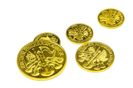 Gold coins from Austria Motif Vienna Philharmonic