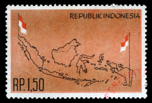 INDONESIA - CIRCA 1963: stamp printed by Indonesia, circa 1963