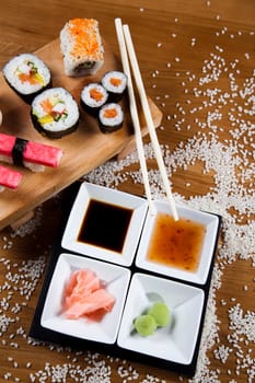 Sushi traditional japanese food