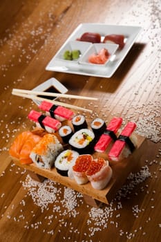 Sushi traditional japanese food